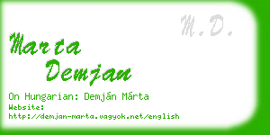 marta demjan business card