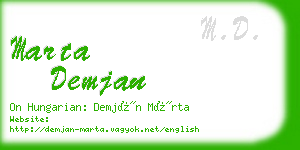 marta demjan business card